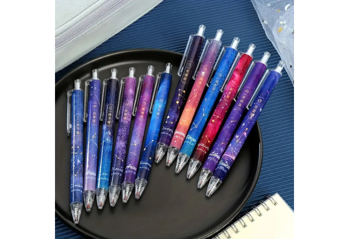 12 Zodiac Signs Pen Pressed in the Middle Pen Black 0.5mm