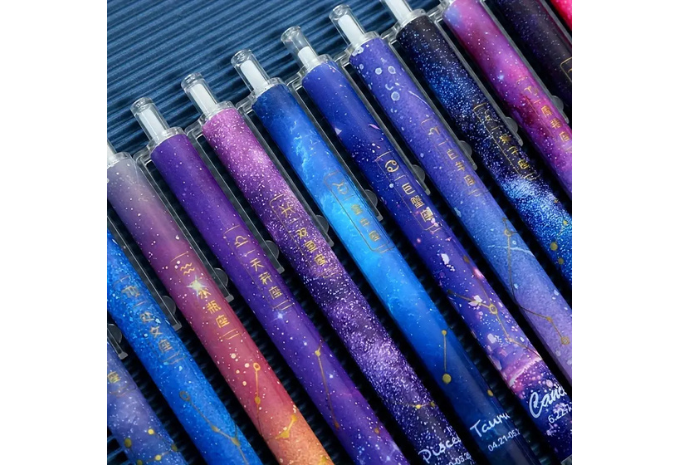 12 Zodiac Signs Pen Pressed in the Middle Pen Black 0.5mm