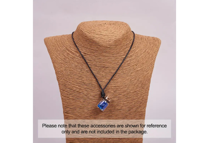 20pcs/set Natural & Synthetic Gemstone Chip Beads Glass Bottles, Wishing Bottles Charms, No Hole/Undrilled, 13.4x12.8x1.7cm, for DIY Jewelry Making Home Decoration Gift